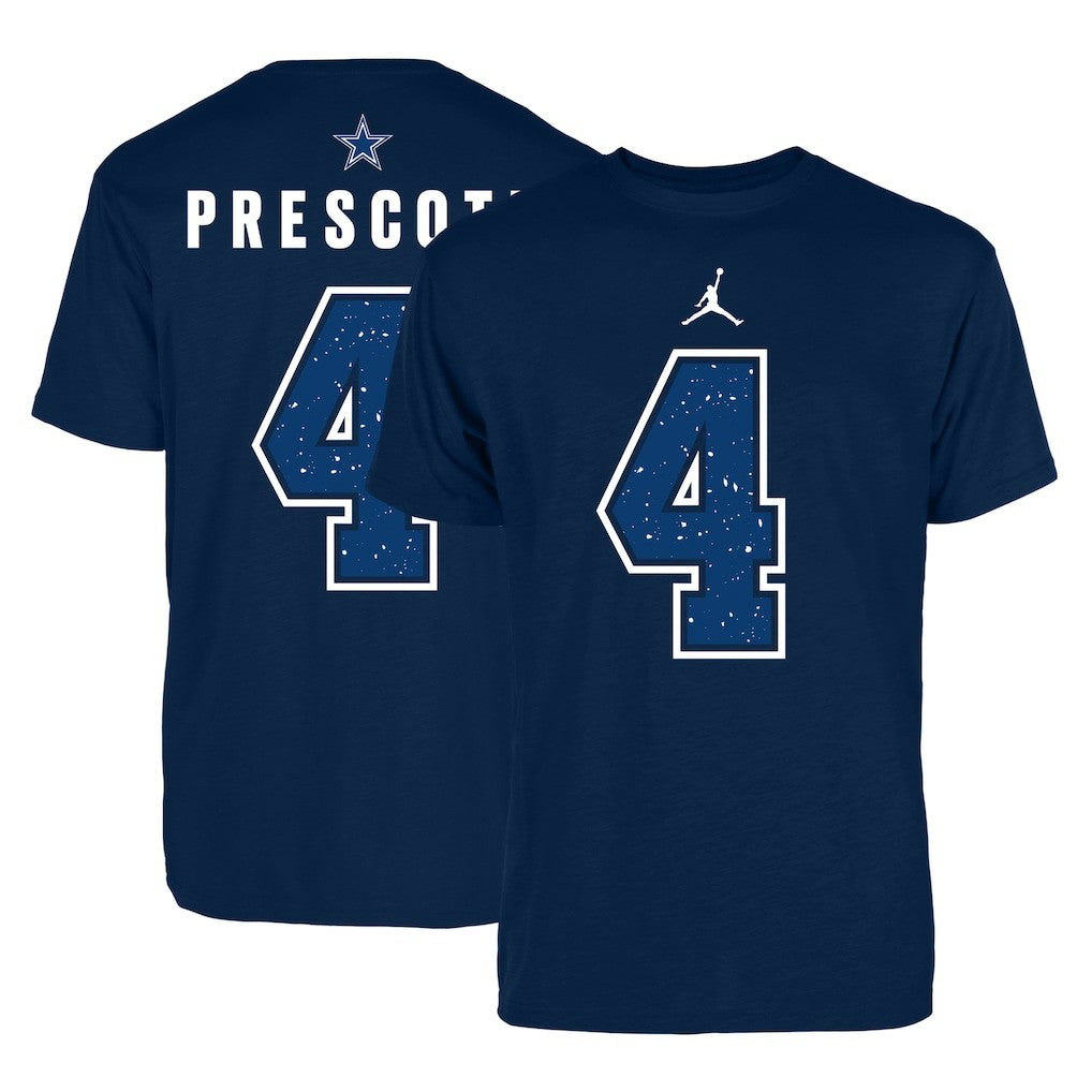 Dak Prescott Dallas Cowboys Jordan Brand Name & Number T-Shirt - Navy - NFL
