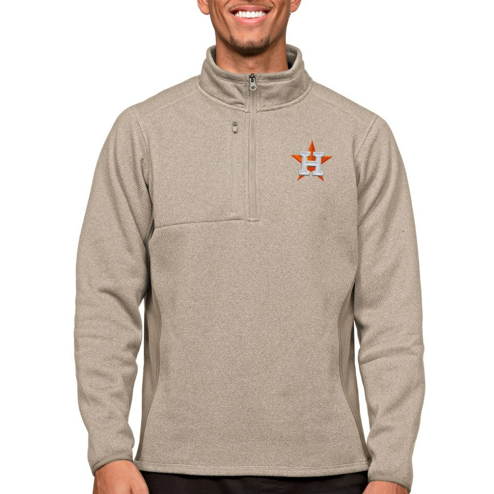 Houston Astros Antigua Course Quarter-Zip Pullover Top Discount