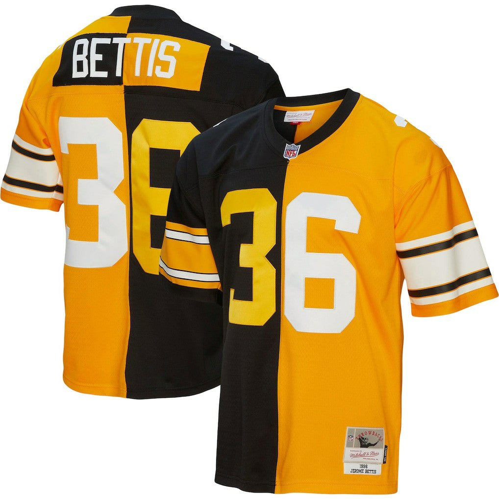 Jerome Bettis Pittsburgh Steelers 1996 Split Legacy Replica Jersey - Black/Gold - Mitchell & Ness