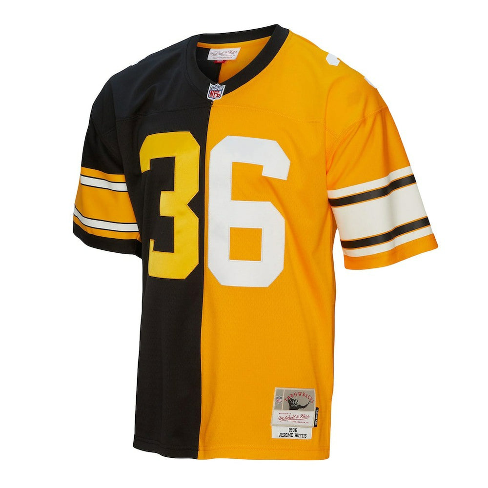 Jerome Bettis Pittsburgh Steelers 1996 Split Legacy Replica Jersey - Black/Gold - Mitchell & Ness