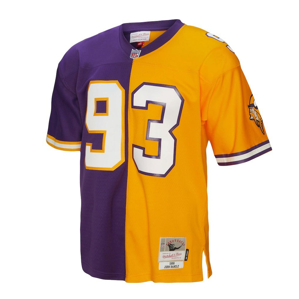 John Randle Minnesota Vikings 1998 Split Legacy Replica Jersey - Purple/Gold - Mitchell & Ness
