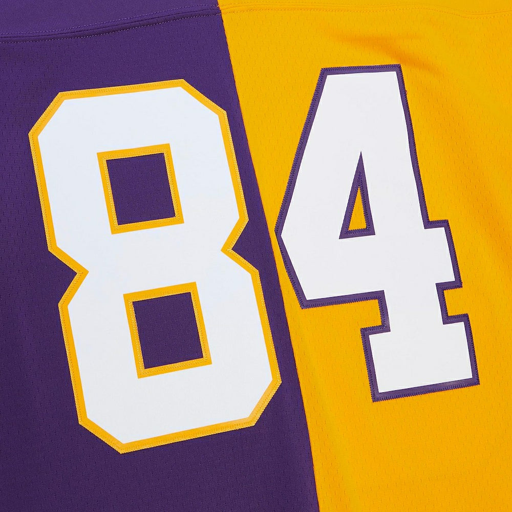 Randy Moss Minnesota Vikings 1998 Split Legacy Replica Jersey - Purple/Gold - Mitchell & Ness