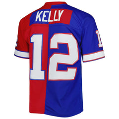 Jim Kelly Buffalo Bills 1990 Split Legacy Replica Jersey - Royal/Red - Mitchell & Ness