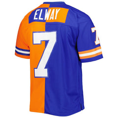 John Elway Denver Broncos 1990 Split Legacy Replica Jersey - Royal/Orange - Mitchell & Ness