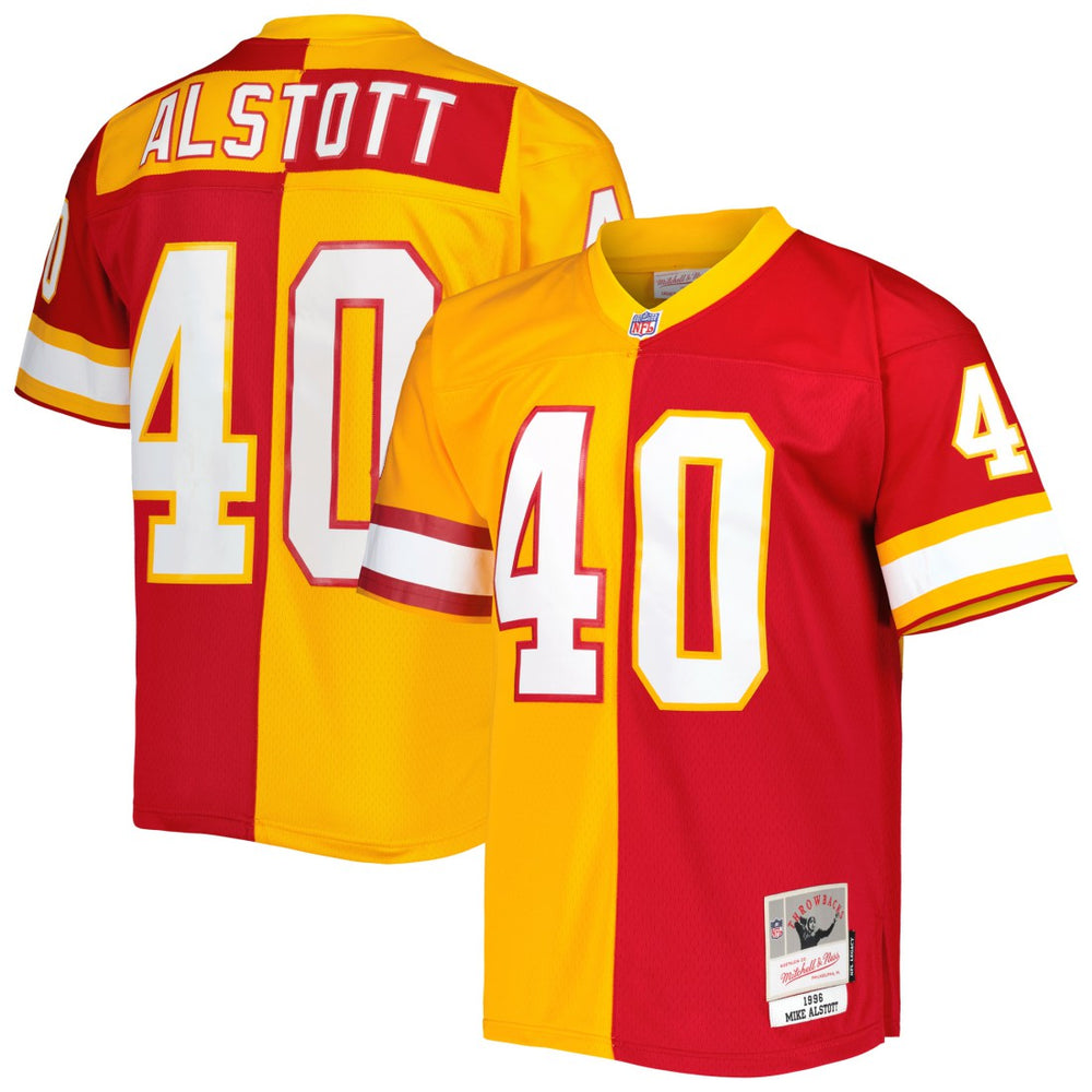 Mike Alstott Tampa Bay Buccaneers 1996 Split Legacy Replica Jersey - Orange/Red - Mitchell & Ness