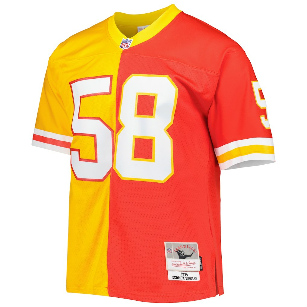 Derrick Thomas Kansas City Chiefs 1994 Split Legacy Replica Jersey - Red/Gold - Mitchell & Ness