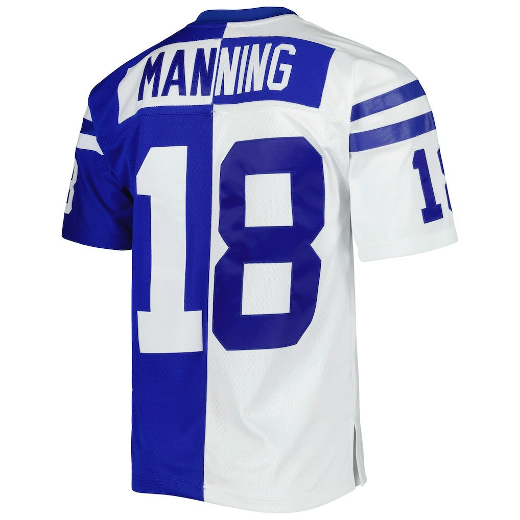 Peyton Manning Indianapolis Colts 1998 Split Legacy Replica Jersey - Royal/White - Mitchell & Ness