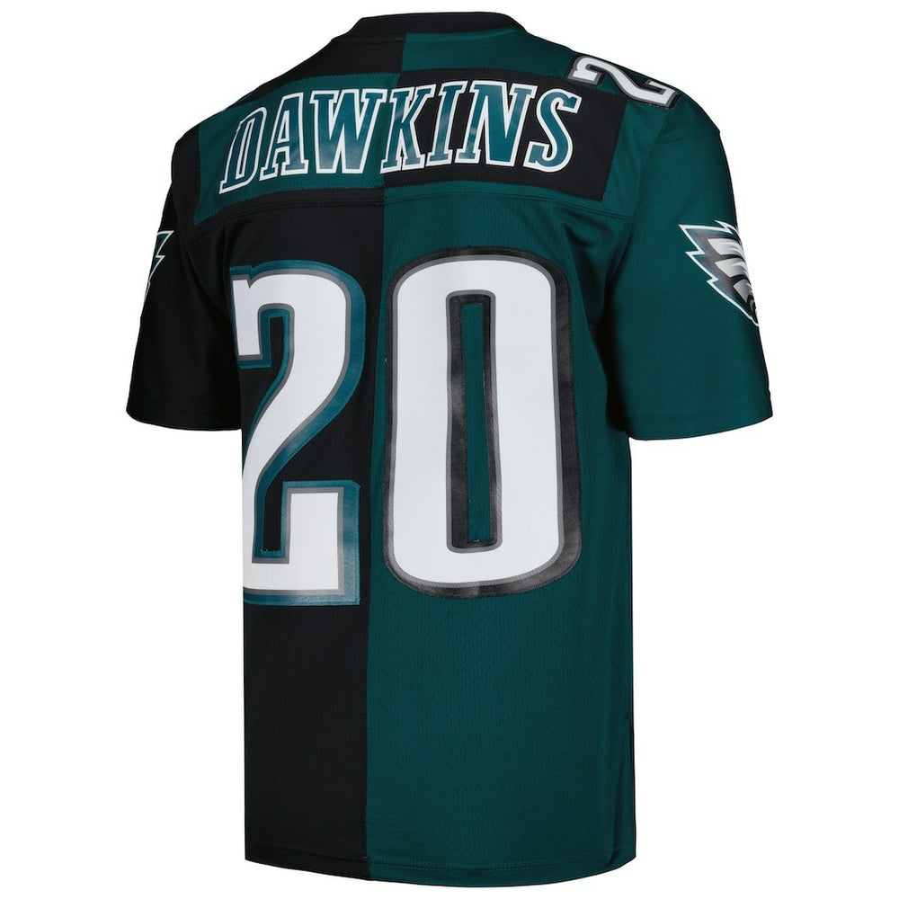 Brian Dawkins Philadelphia Eagles 2004 Split Legacy Replica Jersey - Midnight Green/Black - Mitchell & Ness