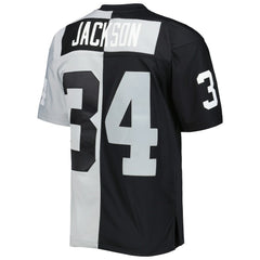 Bo Jackson Las Vegas Raiders 1988 Split Legacy Replica Jersey - Black/Silver - Mitchell & Ness