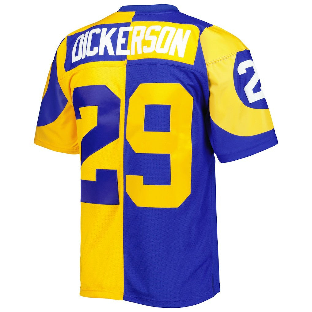 Eric Dickerson Los Angeles Rams 1984 Split Legacy Replica Jersey - Royal/Gold - Mitchell & Ness