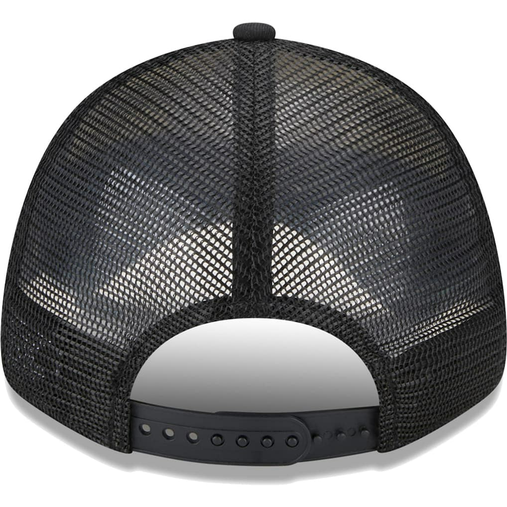 New Era Brooklyn Nets Stripes 9FORTY Trucker Snapback Hat Black