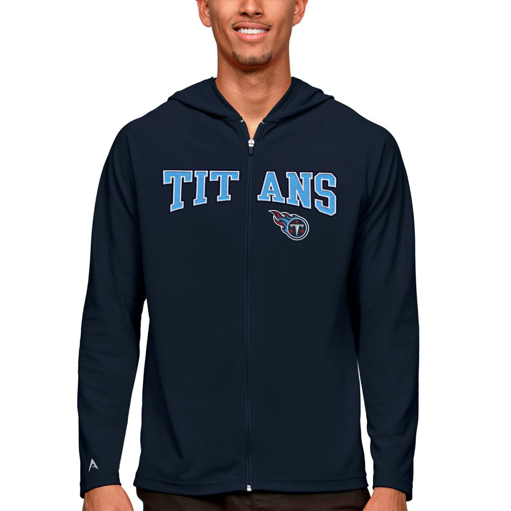 Tennessee Titans Antigua Legacy Full-Zip Hoodie - Navy - NFL