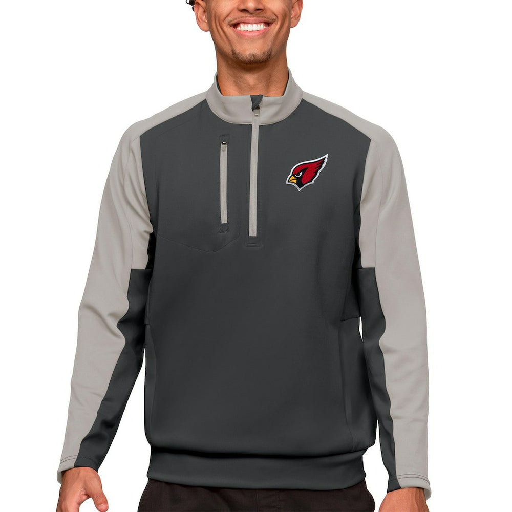 Arizona Cardinals Antigua Team Quarter-Zip Pullover Top - Charcoal - NFL