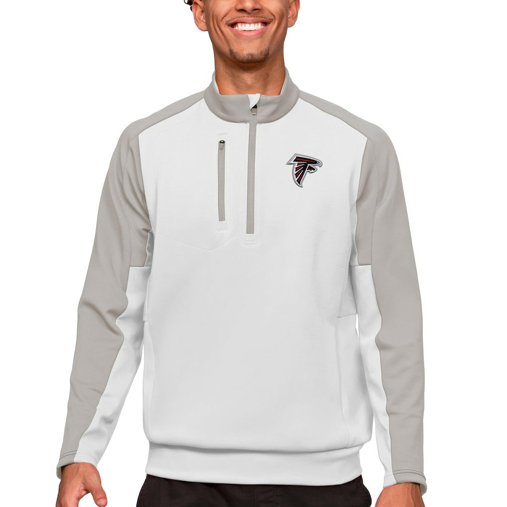 Atlanta Falcons Antigua Team Quarter-Zip Pullover Top - White - NFL