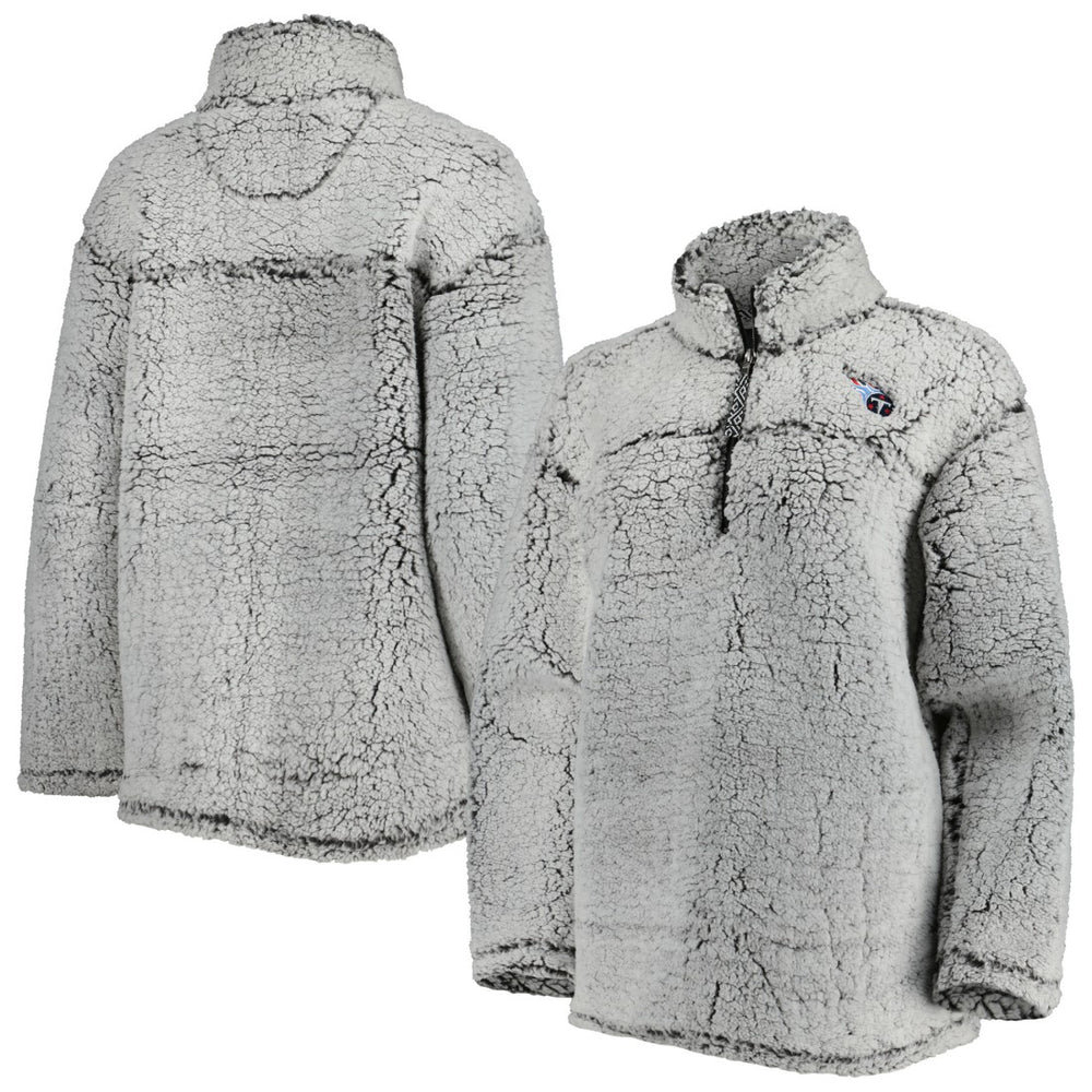 Tennessee Titans G-III 4Her by Carl Banks Women's Sherpa Quarter-Zip Jacket - Gray - NFL