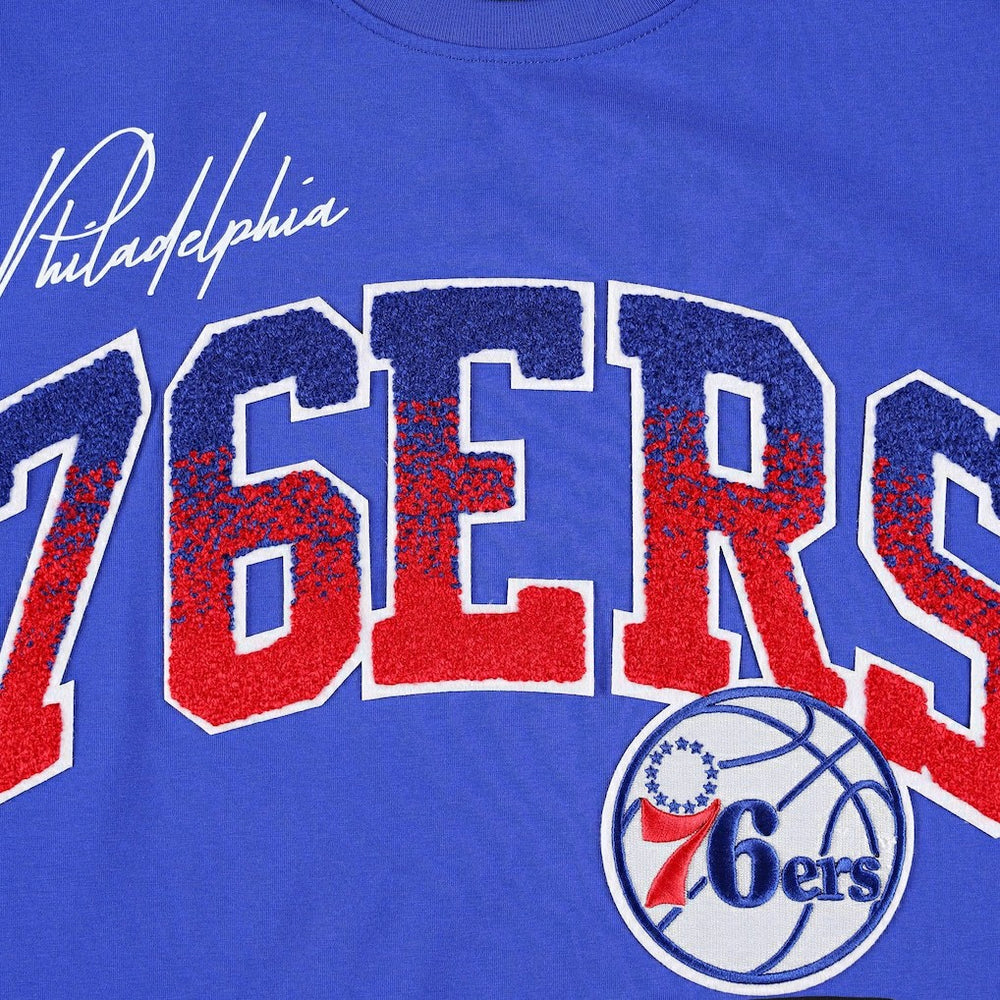 Philadelphia 76ers Pro Standard Hometown Chenille T-Shirt Royal