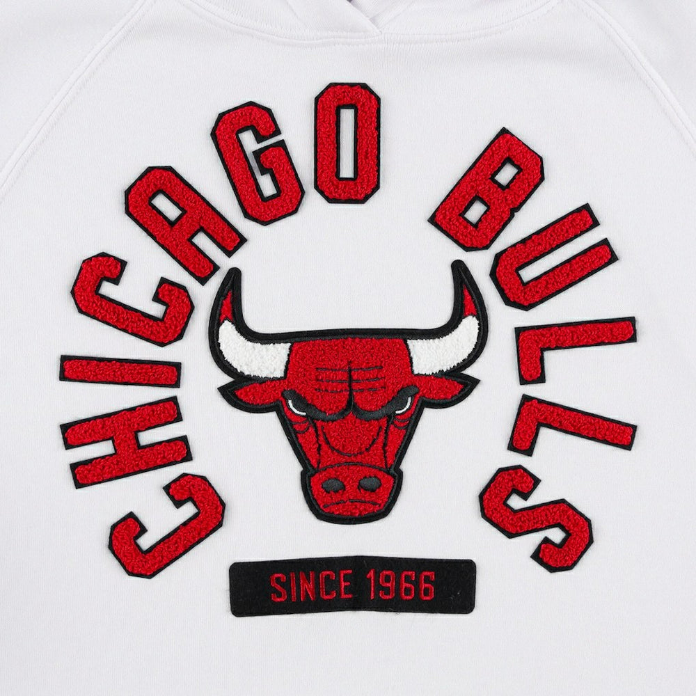 Chicago Bulls Sportiqe Unisex Athos Olson Tri-Blend Pullover Hoodie White