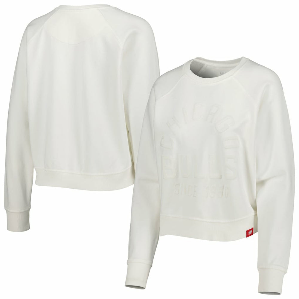 Chicago Bulls Sportiqe Women's Ashlyn Brava Raglan Pullover Sweatshirt Cream