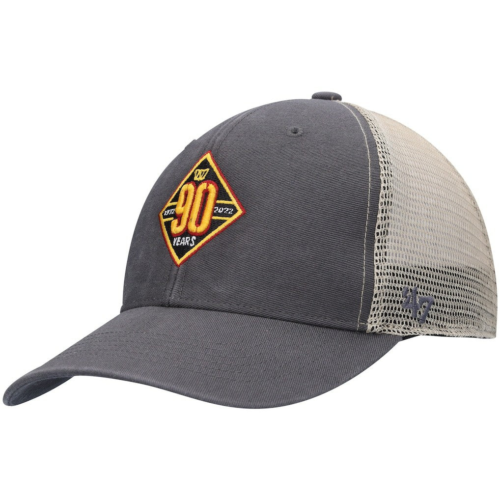 Washington Commanders '47 90th Season MVP Trucker Snapback Hat - Charcoal/Natural - 47 brand