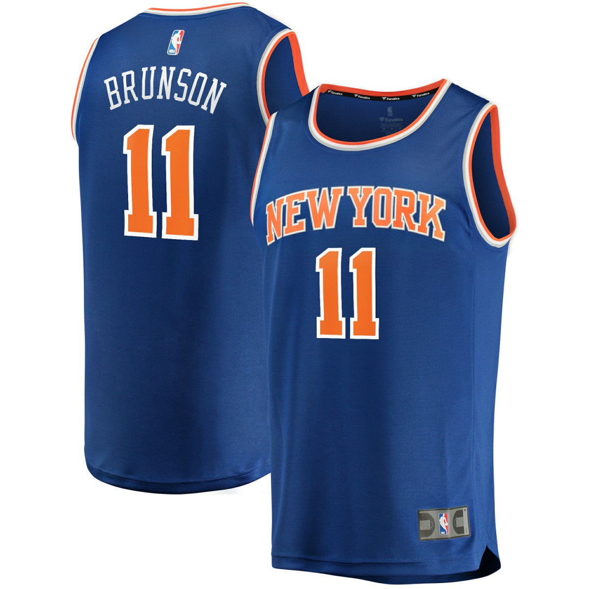 Fanatics Jalen Brunson New York Knicks Fast Break Replica Jersey Icon Edition Blue