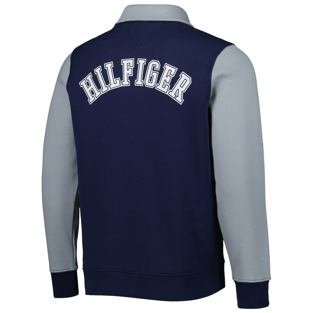 Dallas Cowboys Tommy Hilfiger Aiden Quarter-Zip Sweatshirt - Navy/Silver - NFL