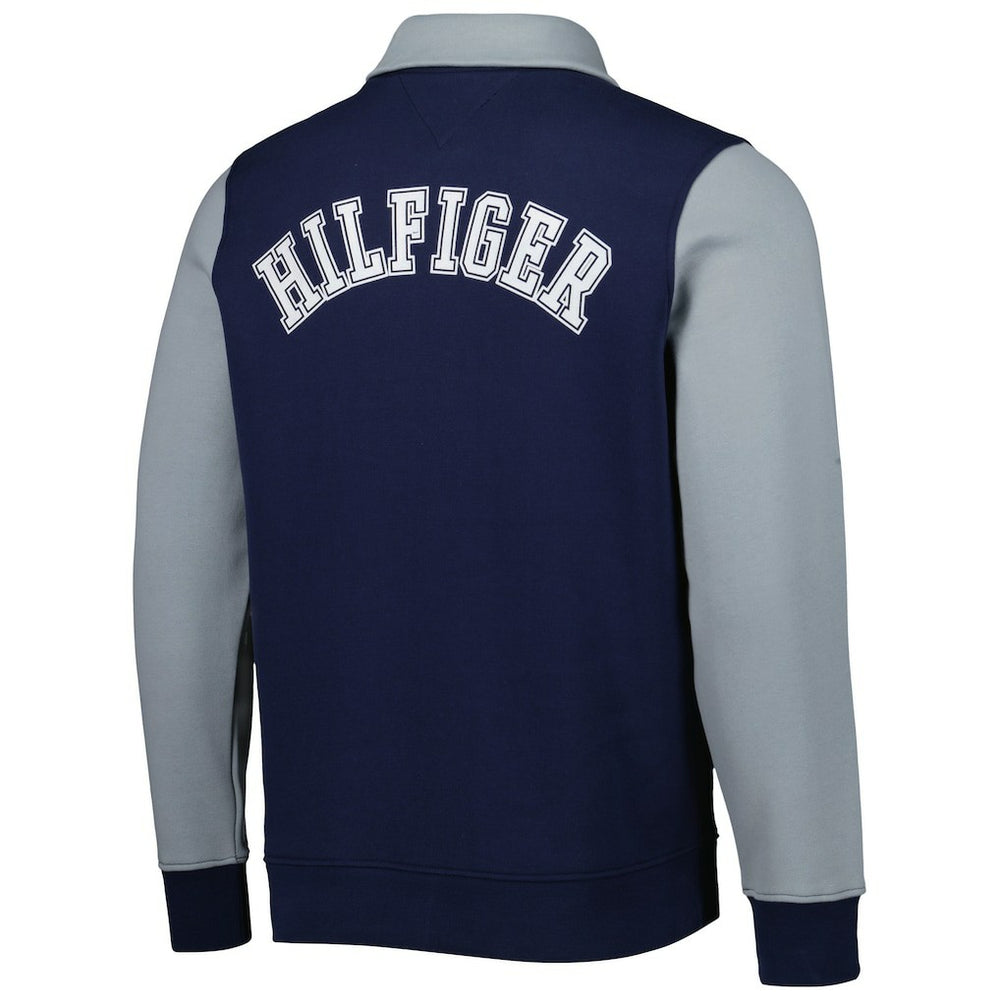 Dallas Cowboys Tommy Hilfiger Aiden Quarter-Zip Sweatshirt - Navy/Silver - NFL