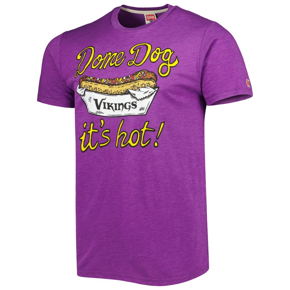Minnesota Vikings Homage Dome Dog Hyper Local Tri-Blend T-Shirt - Purple - NFL