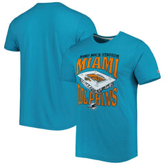 Miami Dolphins Homage Stadium Tri-Blend T-Shirt - Aqua - NFL