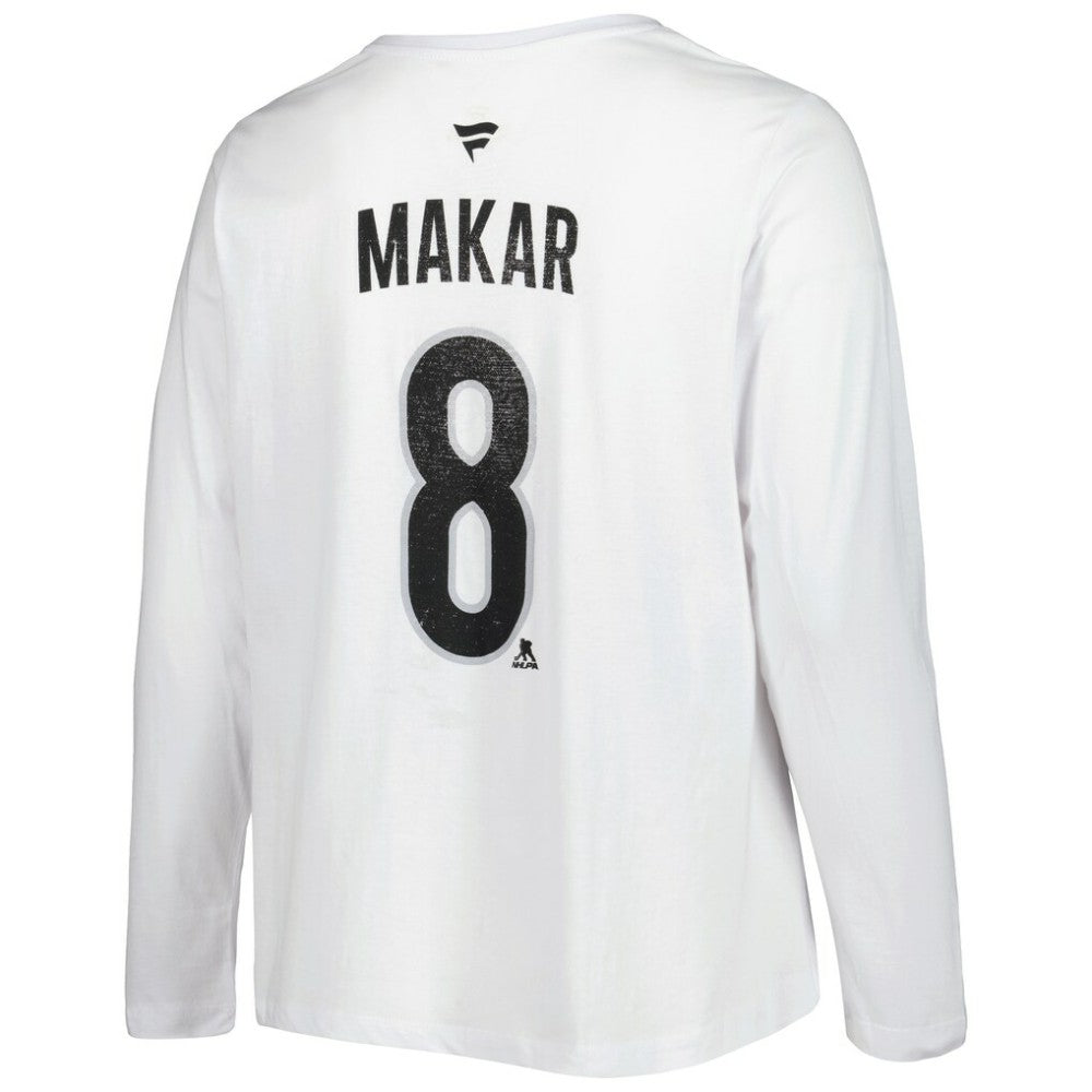 Colorado Avalanche Profile Women's Plus Size Distressed Printed Name & Number Long Sleeve T-Shirt - White | NHL near me