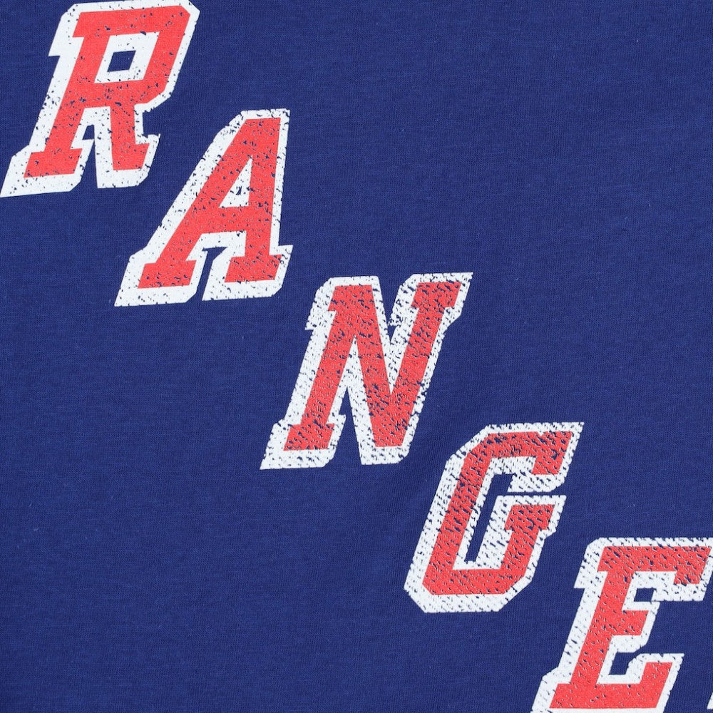 New York Rangers Profile Women's Plus Size Distressed Printed Name & Number Long Sleeve T-Shirt - Blue | NHL Clearance