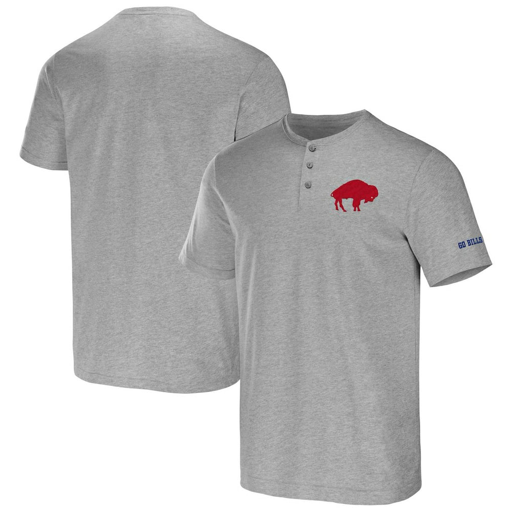 Buffalo Bills NFL x Darius Rucker Collection Henley T-Shirt - Heathered Gray - Fanatics
