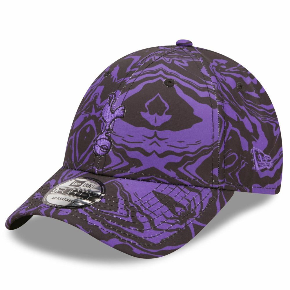 New Era - Tottenham Hotspur New Era Allover Print 9FORTY Adjustable Hat - Black/Purple