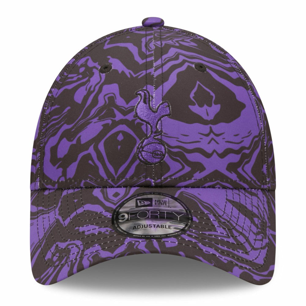 New Era - Tottenham Hotspur New Era Allover Print 9FORTY Adjustable Hat - Black/Purple