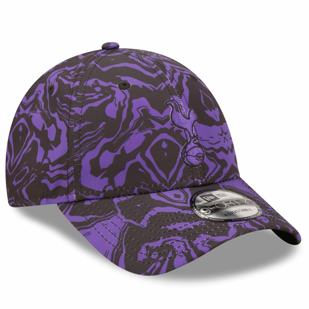 New Era - Tottenham Hotspur New Era Allover Print 9FORTY Adjustable Hat - Black/Purple