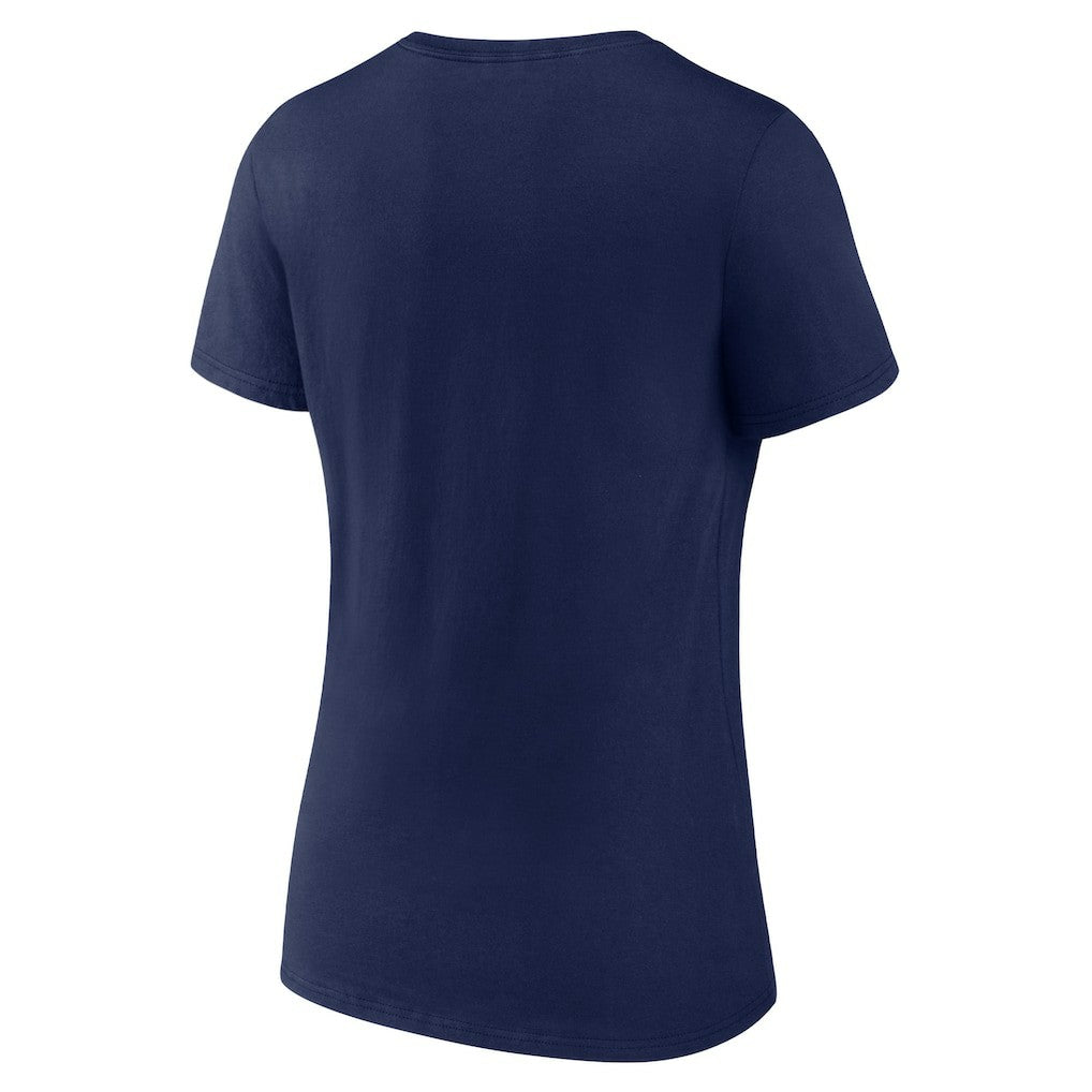 New England Patriots Women's Shine Time V-Neck T-Shirt - Navy - Fanatics