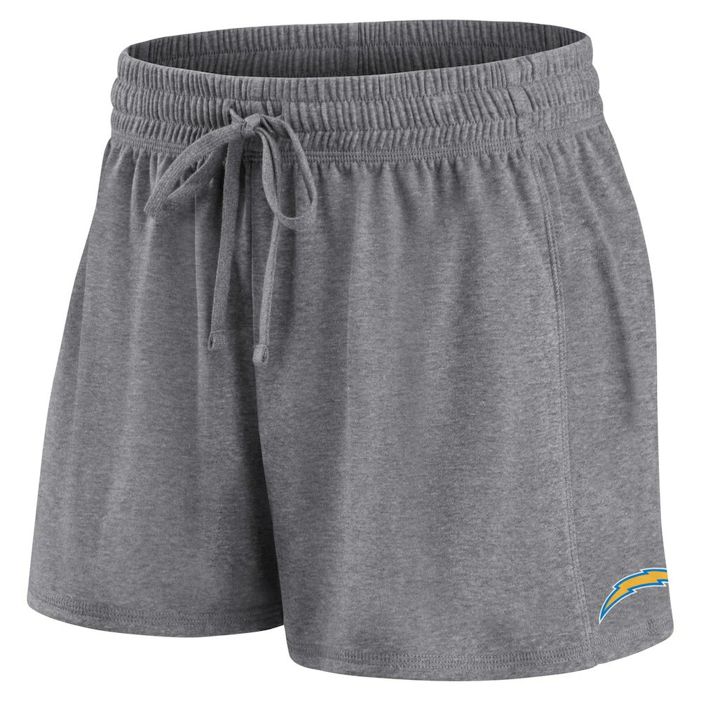 Los Angeles Chargers Women's Script T-Shirt & Shorts Lounge Set - Powder Blue/Heather Charcoal - Fanatics