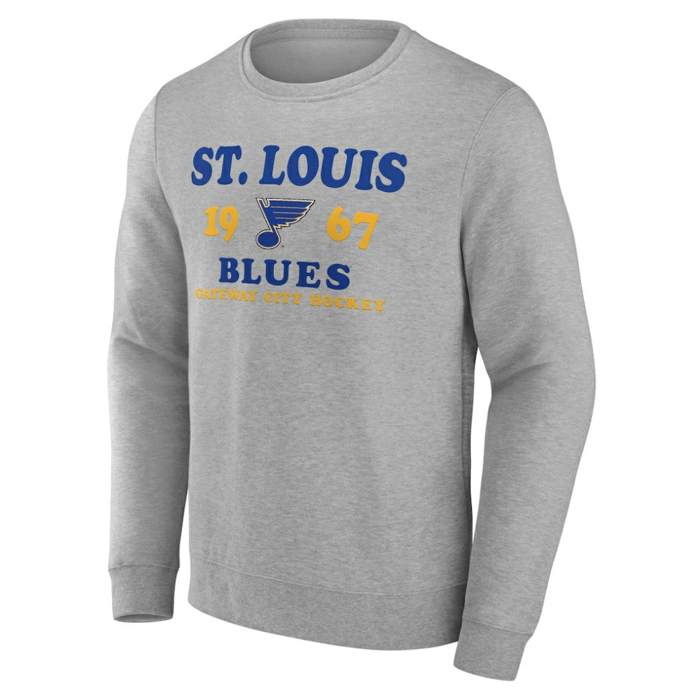 St. Louis Blues Fanatics Fierce Competitor Pullover Sweatshirt - Heather Charcoal | Fanatics sale