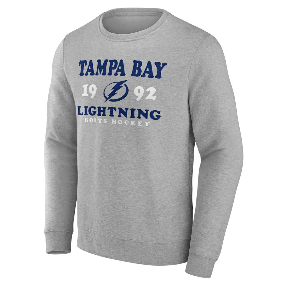 Tampa Bay Lightning Fanatics Fierce Competitor Pullover Sweatshirt - Heather Charcoal | Fanatics discount