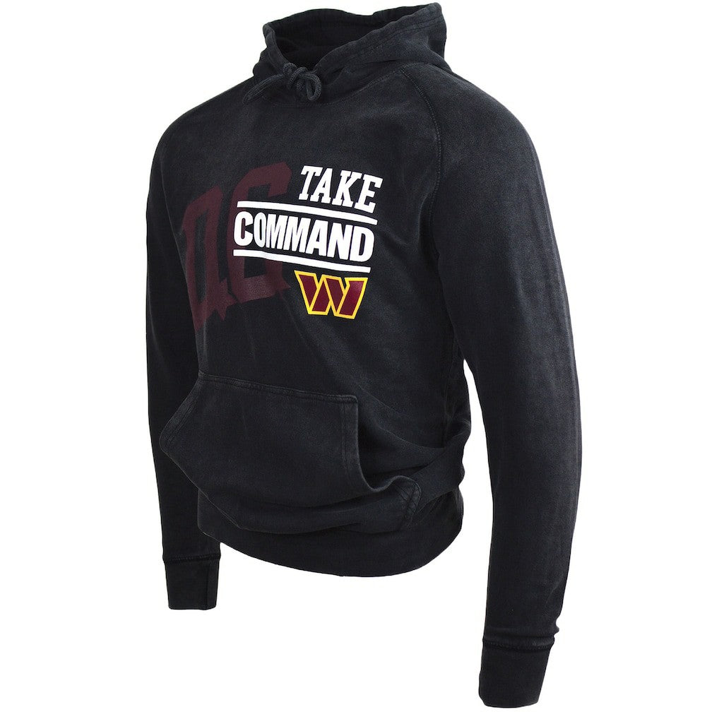 Take Command Washington Commanders DC PROPER Unisex Mineral Wash Vintage Pullover Hoodie - Black - NFL