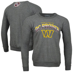 Washington Commanders DC PROPER Signature Raglan Vintage Pullover Sweatshirt - Heather Gray - NFL