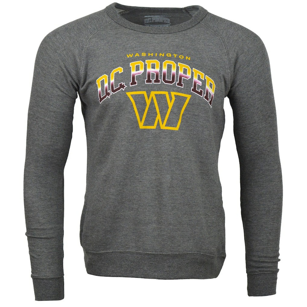 Washington Commanders DC PROPER Signature Raglan Vintage Pullover Sweatshirt - Heather Gray - NFL