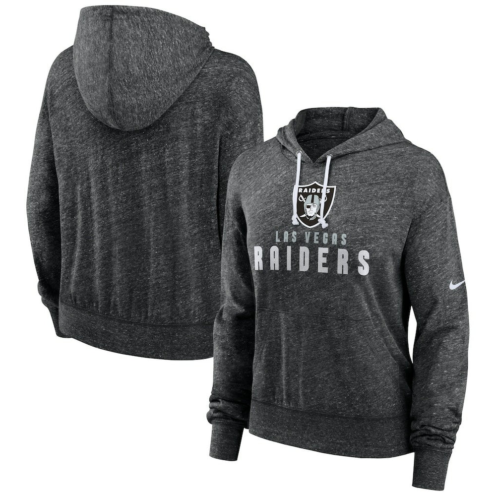 Las Vegas Raiders Women's Gym Vintage Lightweight Pullover Hoodie - Black - Nike