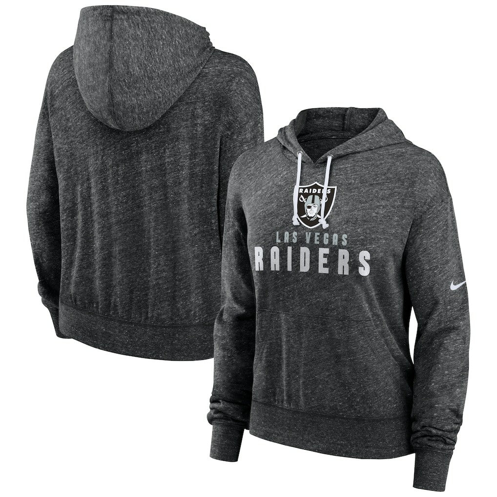 Las Vegas Raiders Women's Gym Vintage Lightweight Pullover Hoodie - Black - Nike