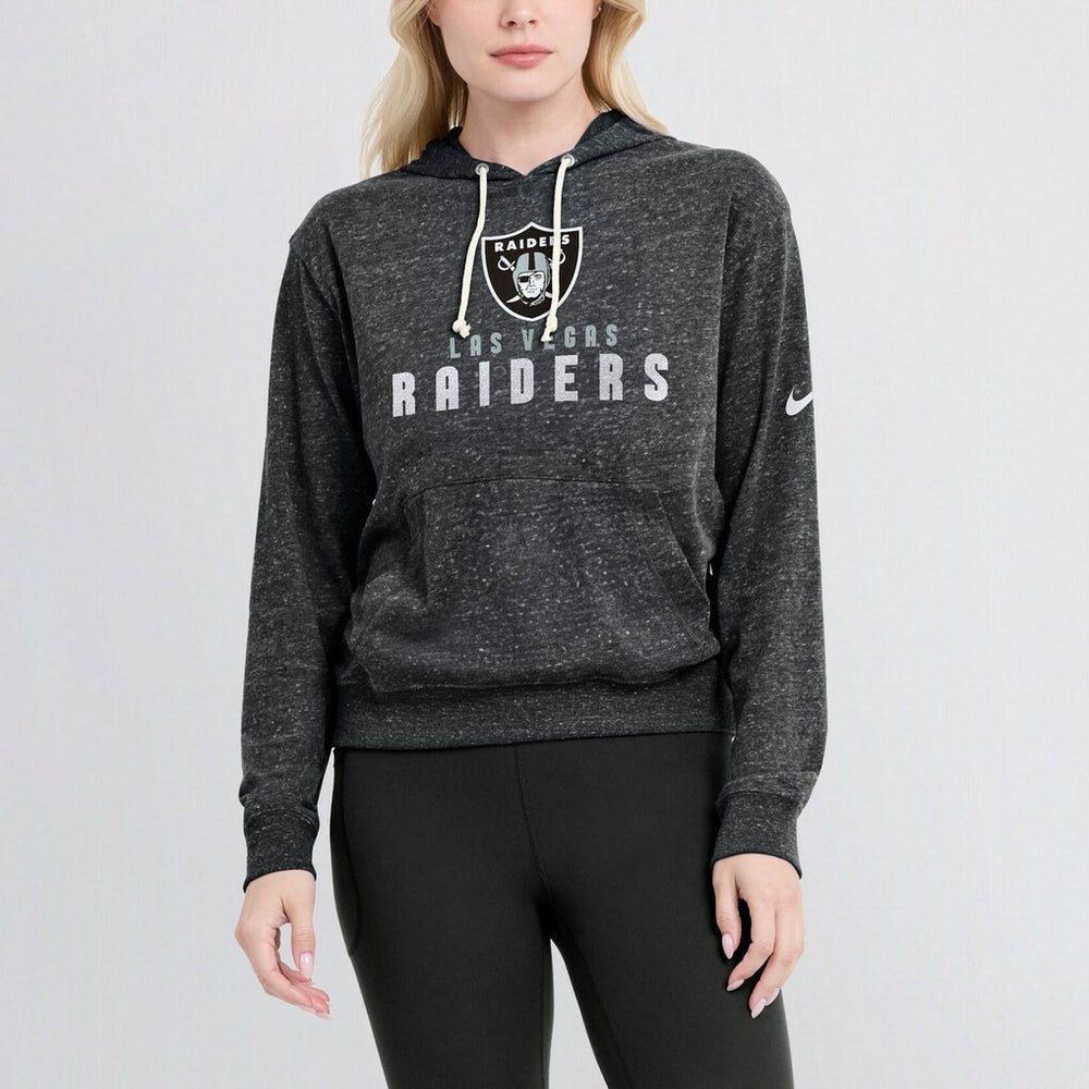 Las Vegas Raiders Women's Gym Vintage Lightweight Pullover Hoodie - Black - Nike