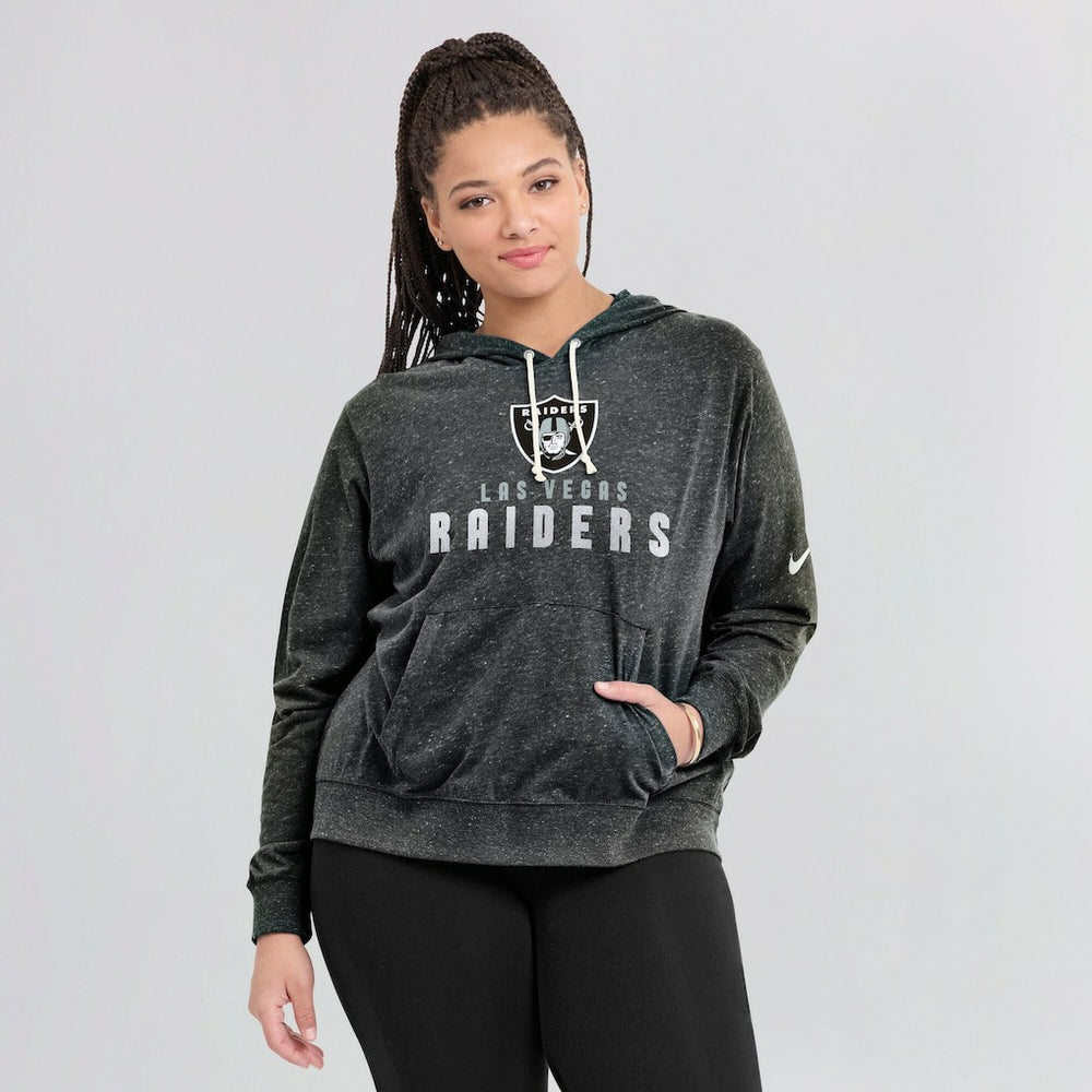 Las Vegas Raiders Women's Gym Vintage Lightweight Pullover Hoodie - Black - Nike