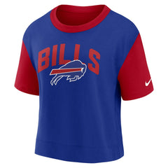 Buffalo Bills Women's High Hip Fashion T-Shirt - Red/Royal - Nike
