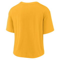 Washington Commanders Women's High Hip Fashion T-Shirt - Gold/Burgundy - Nike