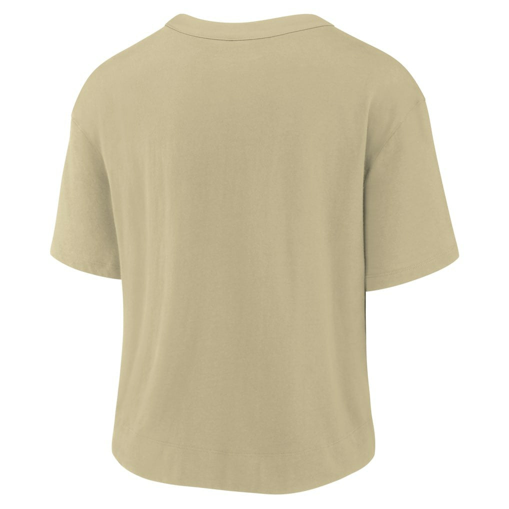 New Orleans Saints Women's High Hip Fashion T-Shirt - Gold/Black - Nike