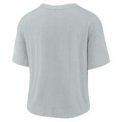 Las Vegas Raiders Women's High Hip Fashion T-Shirt - Silver/Black - Nike