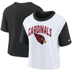 Arizona Cardinals Women's High Hip Fashion T-Shirt - Black/White - Nike